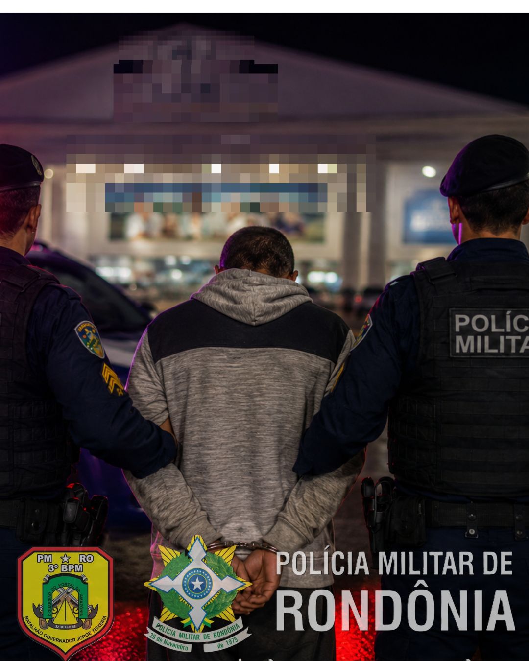 NA MADRUGADA – POLÍCIA MILITAR RECUPERA OBJETO FURTADO E PRENDE AUTOR DE FURTO EM VILHENA