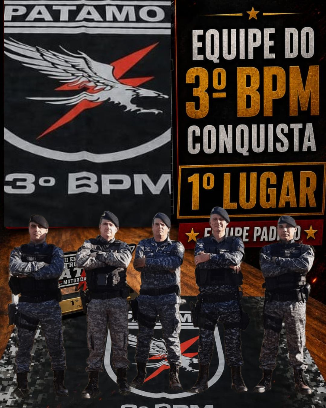 EQUIPE DO 3º BPM CONQUISTA 1º LUGAR NO II ENCONTRO DE PATRULHAMENTO TÁTICO MOTORIZADO DA PMRO