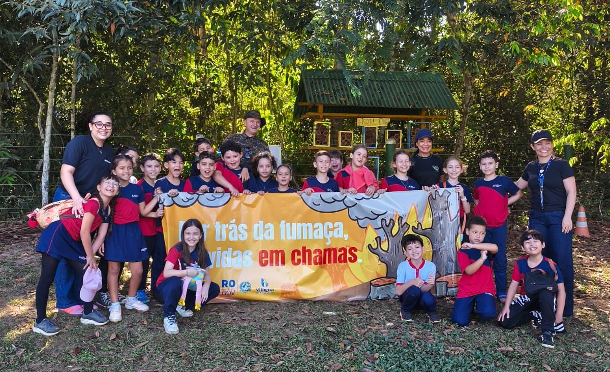 Polícia Ambiental promove atividade de educação ambiental com estudantes em Vilhena