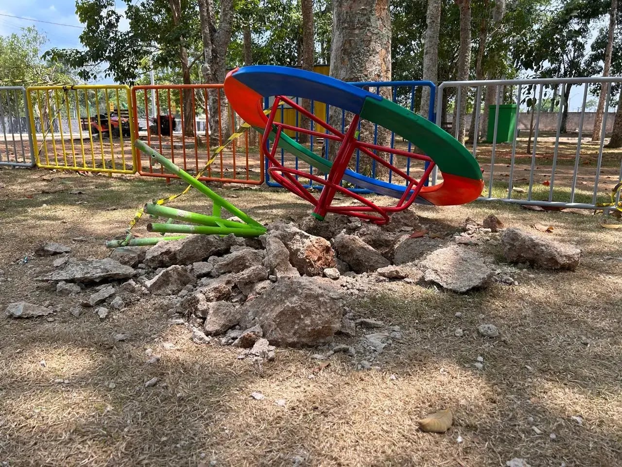 Menos de uma semana após revitalização, Parque Circuito apresenta danos e vandalismo